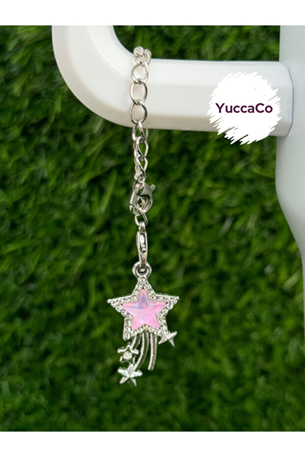 Sparkling Star Thermos Ornament with Tail/Star Thermos Charm/Thermos Accessory
