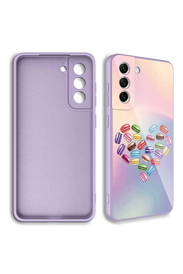 Galaxy S21 Fe Compatible Camera Protected Patterned Hard Silicone Effx Epoxy Case-No3 - 2