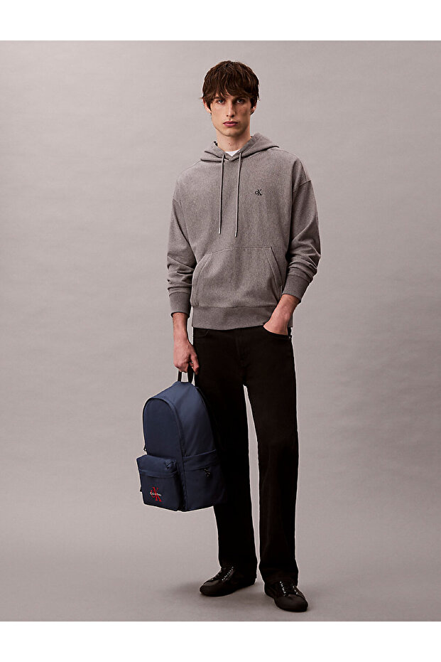 Men Blue Bold Round Backpack - 2