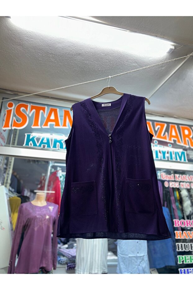 Tesettür Penye Yelek - 3