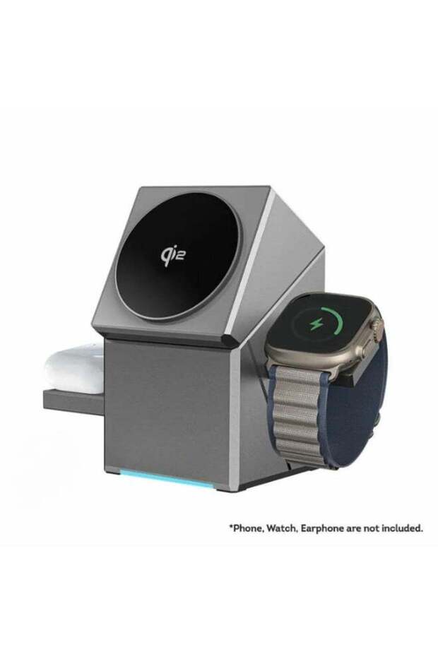 Qi2 Magnetic Wireless Charging Dock – Fast 3-in-1 Charger for Phone, Watch & Earbuds