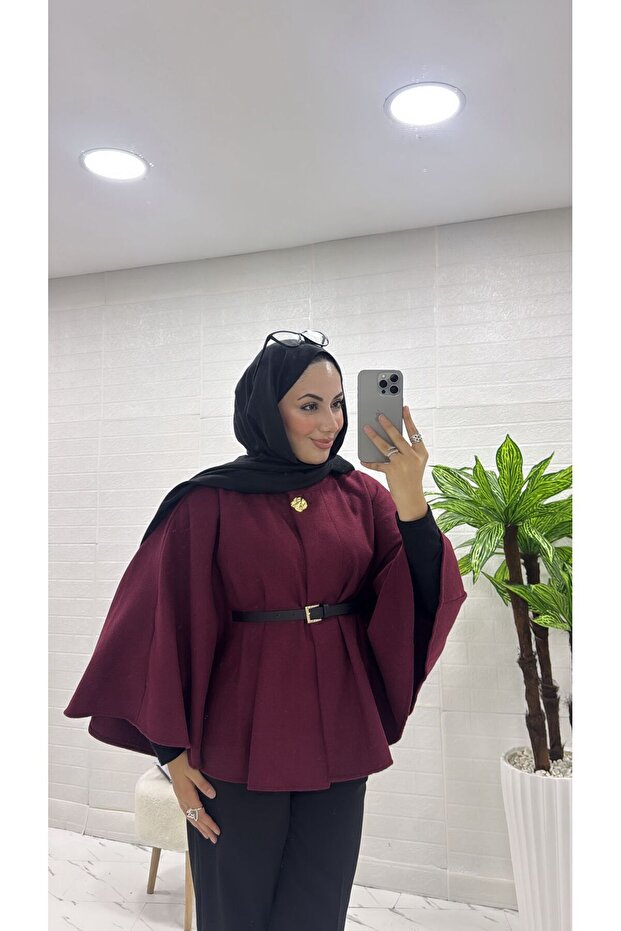 KEMERLİ KAŞE PANÇO - 2