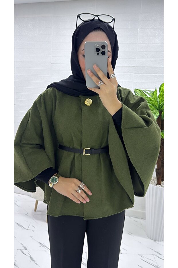 KEMERLİ KAŞE PANÇO - 2