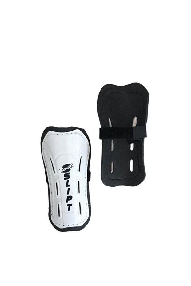 Single Velcro Football Shin Guard White – Football and Training Set Size S