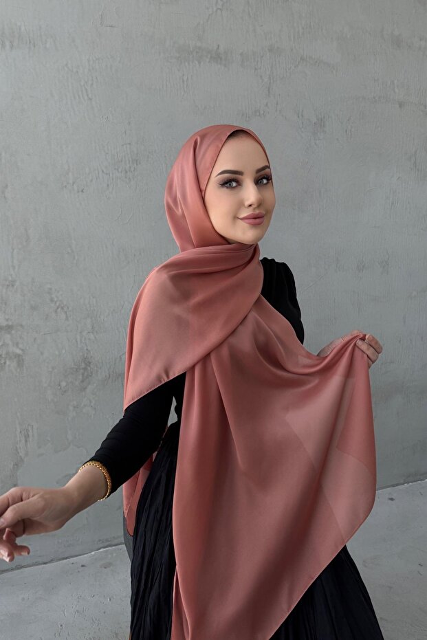 Salmon Nare Indian Silk Shawl