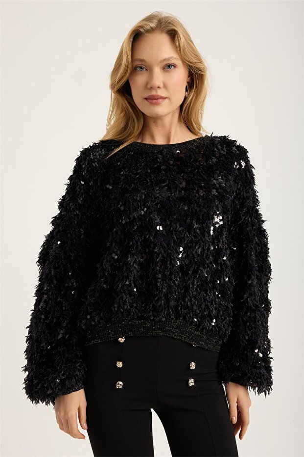 سترة مزينة بالترتر والزخارف - 1