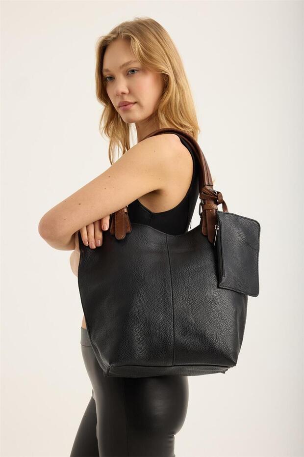 Cüzdanlı Parça Dikişli Çanta - 2