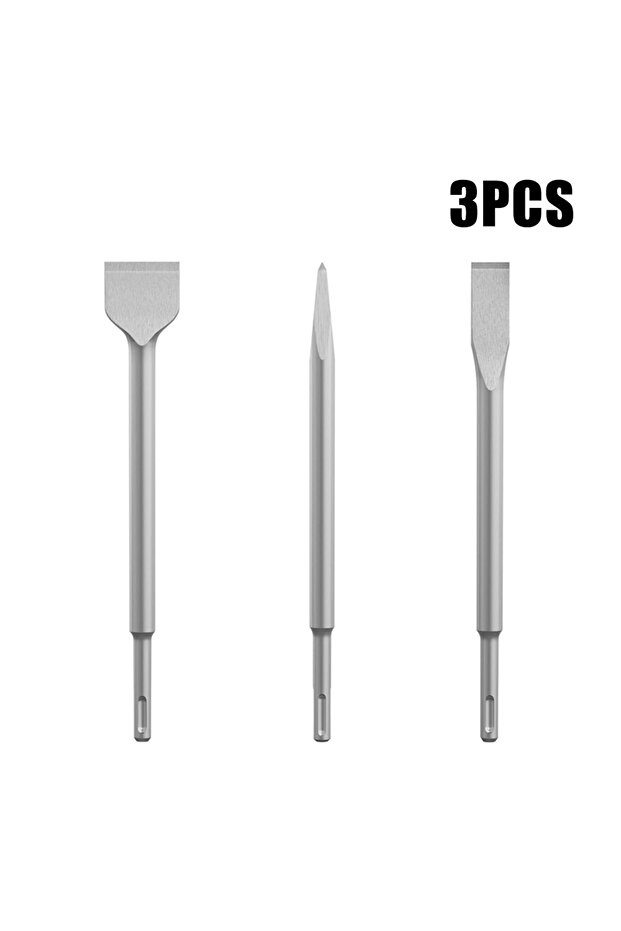 3PCS 7Pcs Chisel Set SDS Plus Rotary Hammer Drill Bit Point Flat Scaling Chisel Masonry Tools for Re - 1
