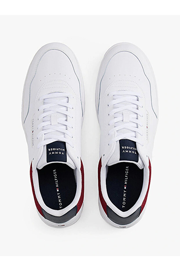 TH Basketbol Stili Core Skórzane męskie białe trampki FM0FM056290GZ - 3