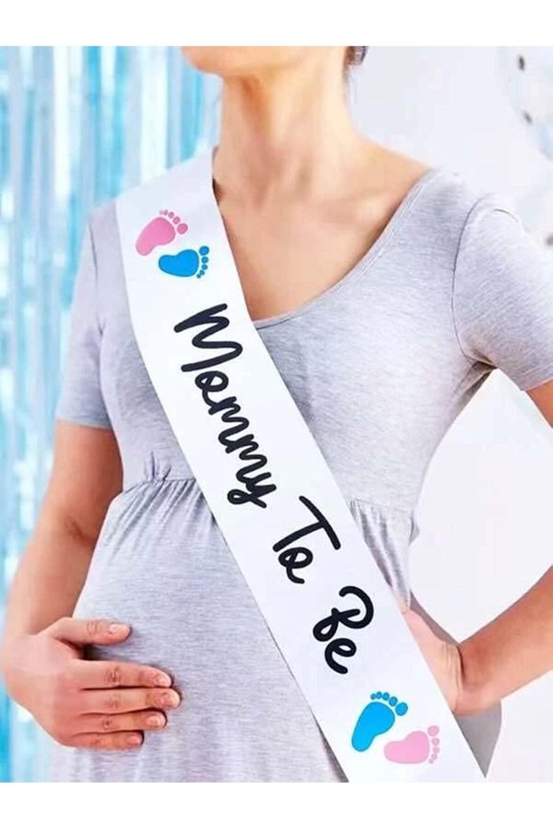 Sash for a Future Mum to Wear at Her Baby Shower - Blue Pink (Mommy TO Be)