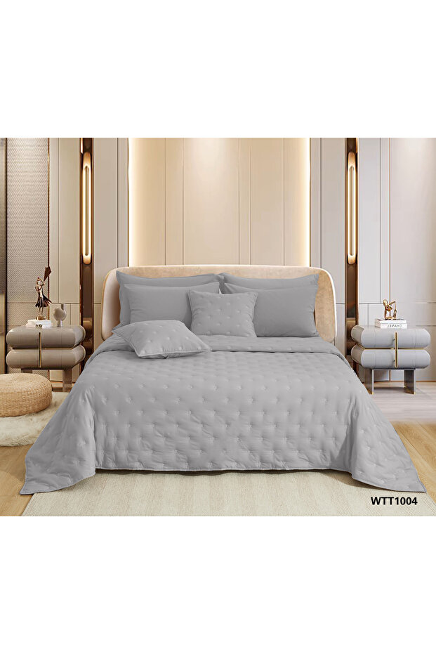 طقم لحاف قطني مغسول ومنقط، 5 قطع، مقاس 220 × 160 سم