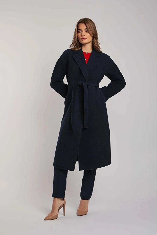 Solid Long-Sleeve Coat - 4