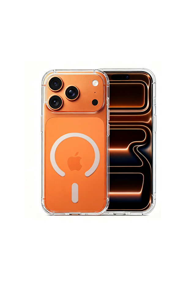 جراب iPhone 17 Pro Max - شفاف، حلقة مغناطيسية، حماية للكاميرا (أكريليك + TPU، مقاوم للسقوط والصدمات)