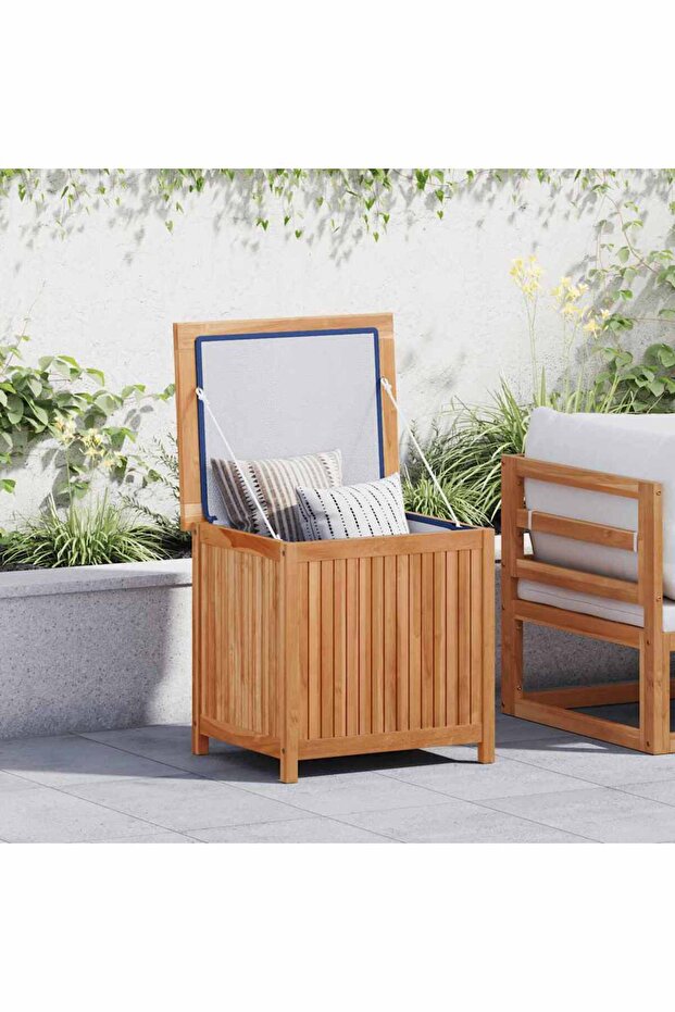 Garden Storage Box 60x50x58 cm Solid Teak Wood