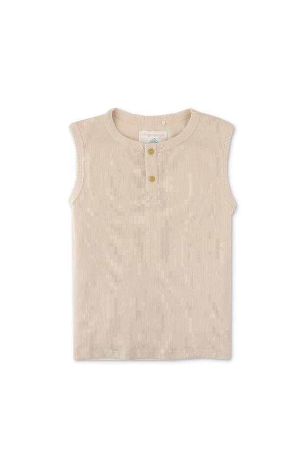 قميص داخلي سادة بأزرار أمامية للأولاد - 1