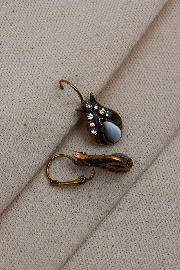 أقراط أصلية من الحجر الرمادي - 2