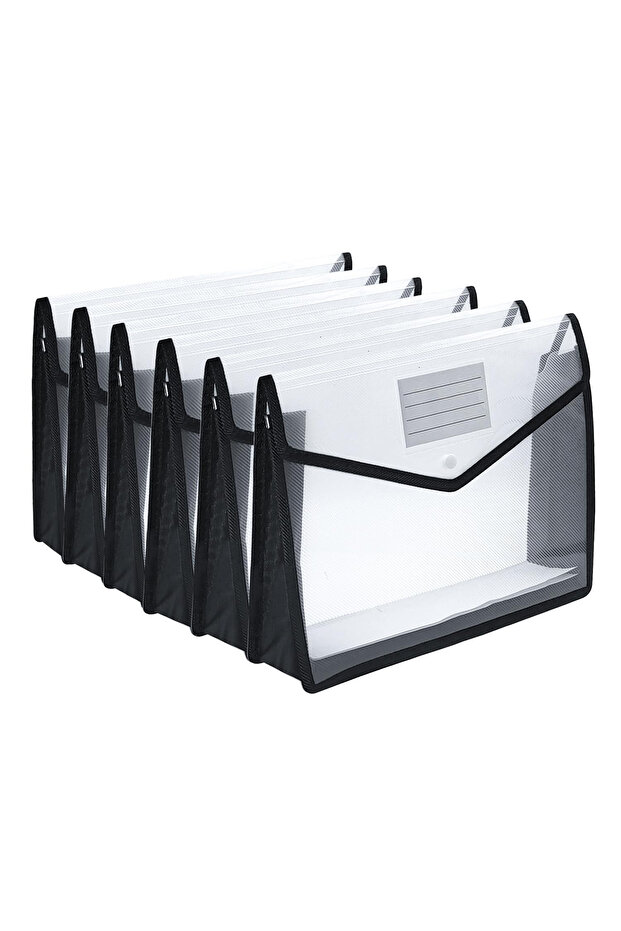 A4 Size Expanding File Folders with Snap Closure, Document Bag, Mesh Pockets Organizer, File Jackets - 1