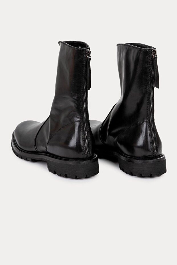 Vibram Taban Fermuarlı Deri Bot - 3