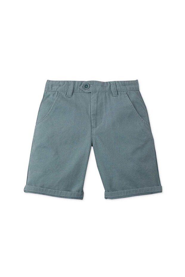 شورت سادة للأولاد بجيوب جانبية - 2