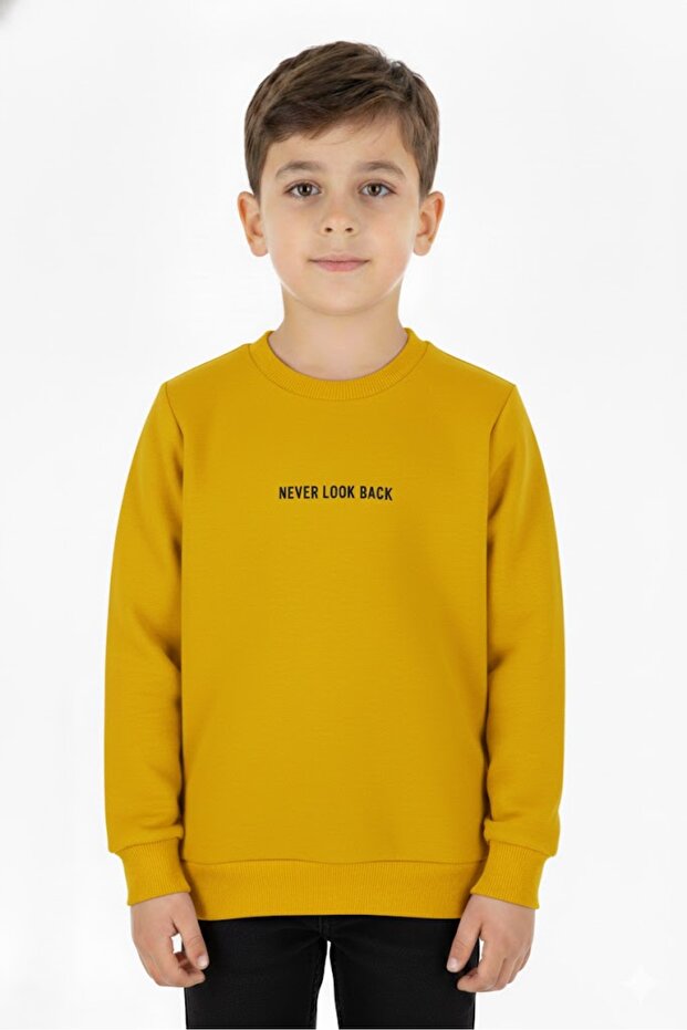 سترة للأولاد بظهر مطبوع مزينة بخيوط مزدوجة - 1