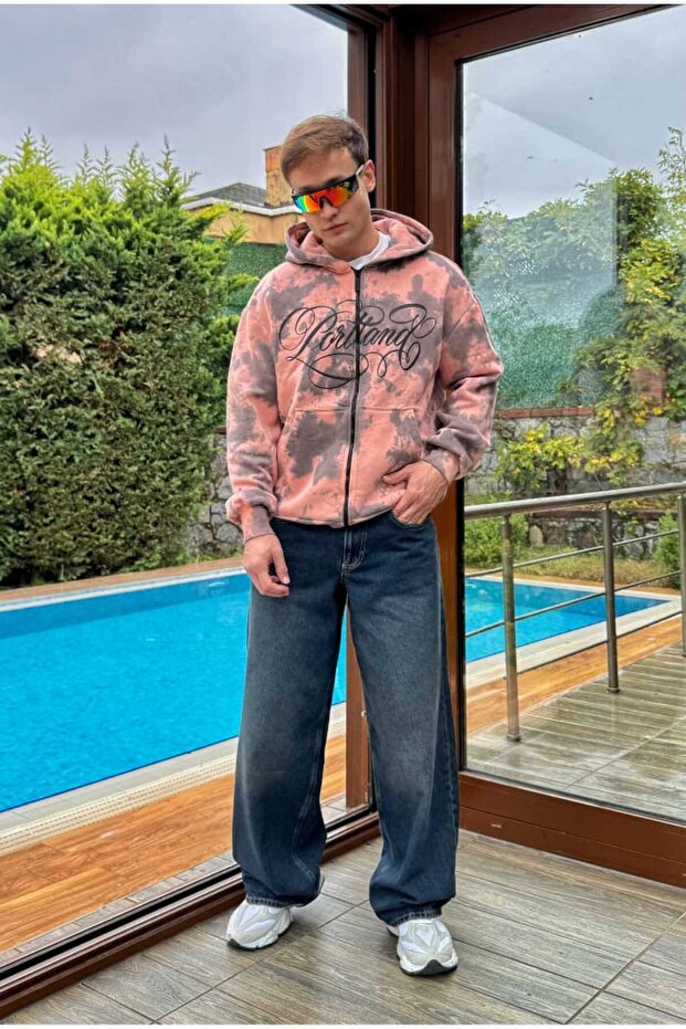 Premium Batik Baskılı Oversize Zip - 3