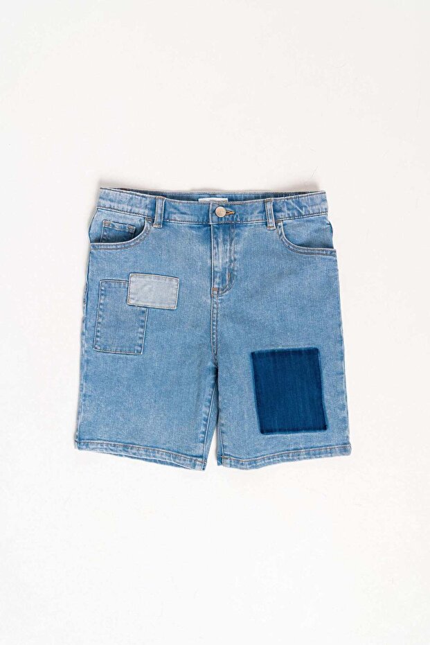 شورت جينز سادة للأولاد - 1