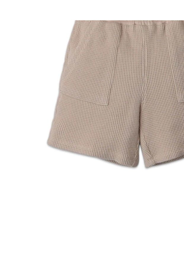 شورت مضلع برباط وجيب جانبي - 4