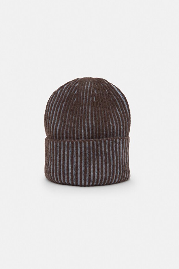 Kontrast detaylı örgü bere - 3