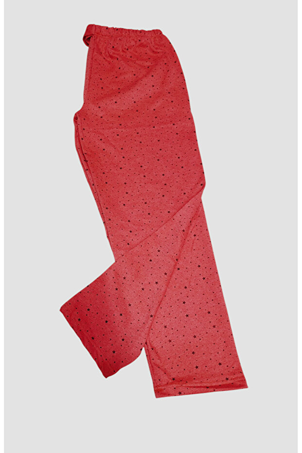 Women's Yavruağzı İçi Ş Fleece-Lined Combed Cotton Oversized Pajama Bottoms