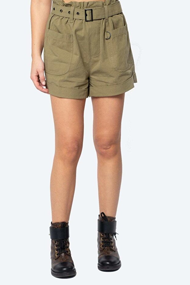 شورت برباط وجيب أمامي - 1