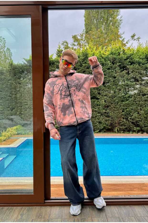 Premium Batik Baskılı Oversize Zip - 7