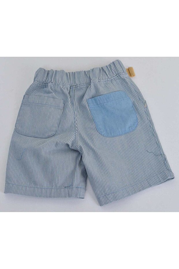 Striped Drawstring Shorts - 2