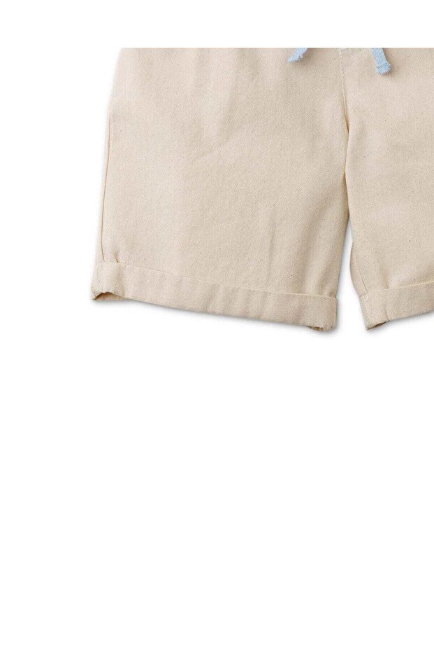 Solid Drawstring Shorts - 4