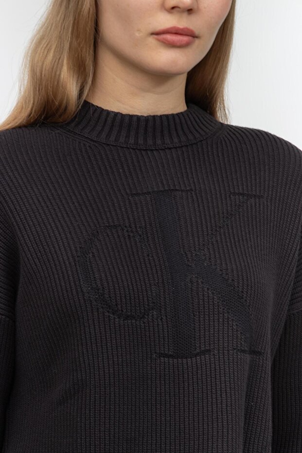 LOGO INTARSIA REGULAR SWEATER - 4