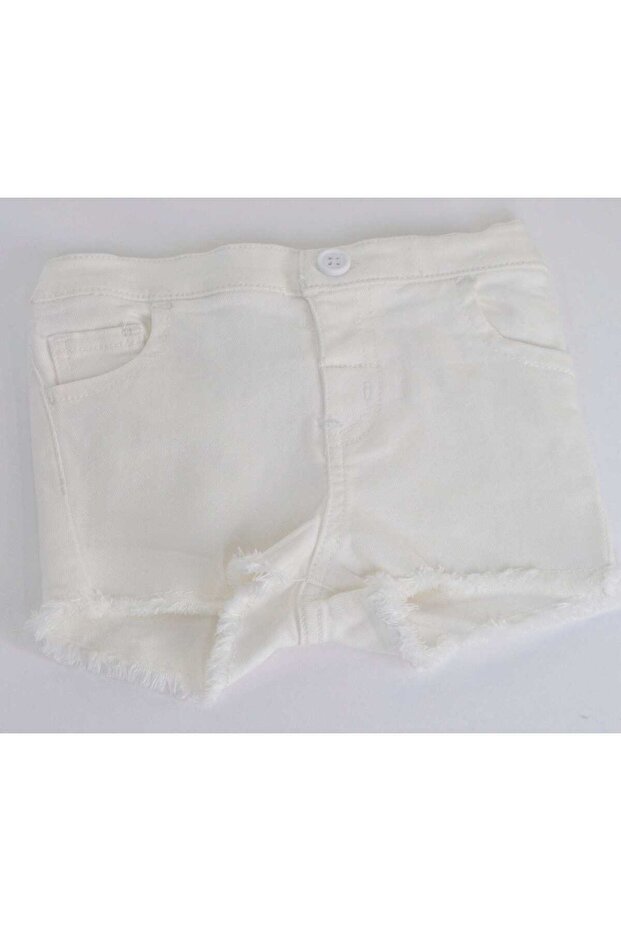 شورت بناتي سادة بجيوب جانبية - 1