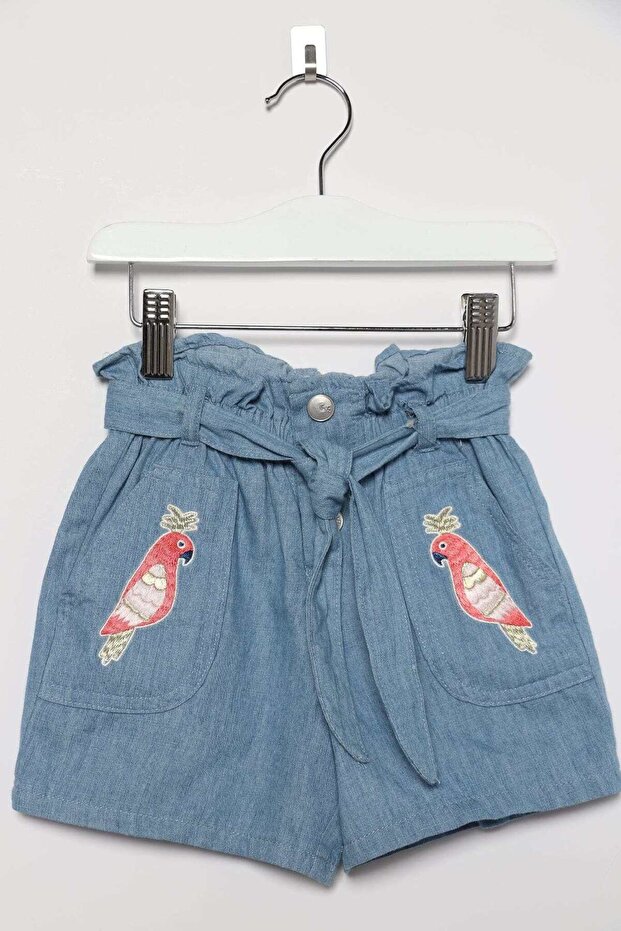 شورت بناتي مطرز سادة - 3