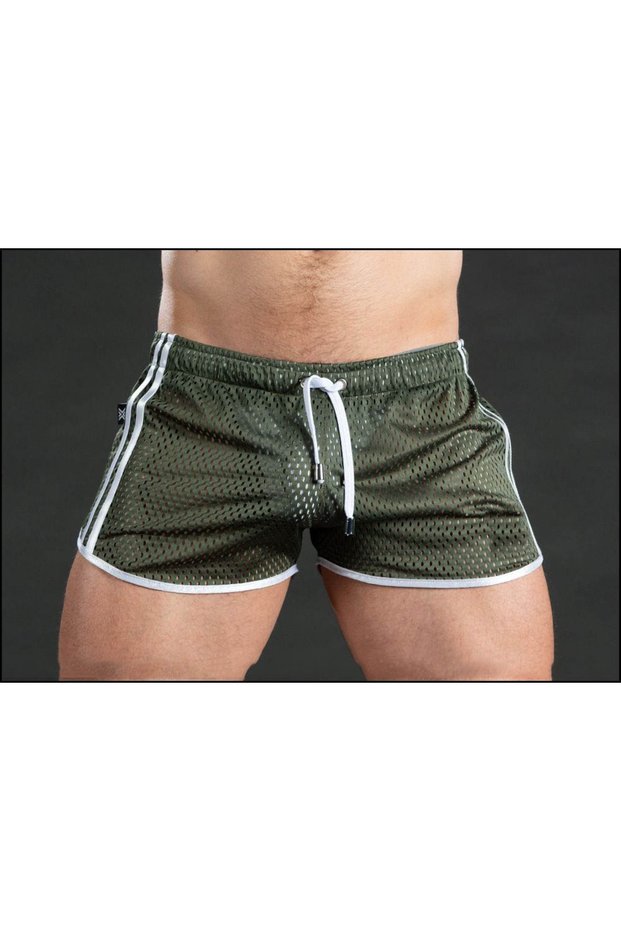 XXL green GITF New Gym Mens Sport Running Shorts Quick Dry grid Workout Short Pants GYM Wear Men Soc