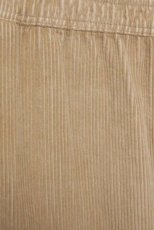 Kordonlu baggy kadife jogger pantolon - 8