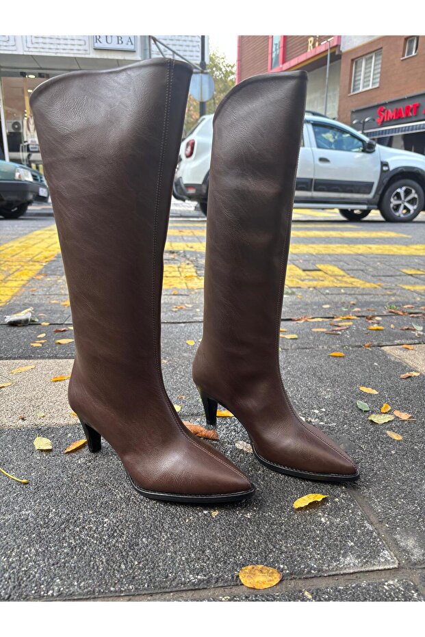 Hope Zippered Heeled (7 cm) Women's Boots Brown