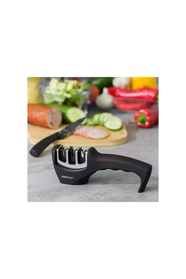 3-stage knife sharpener, manual, sharpener, - 4