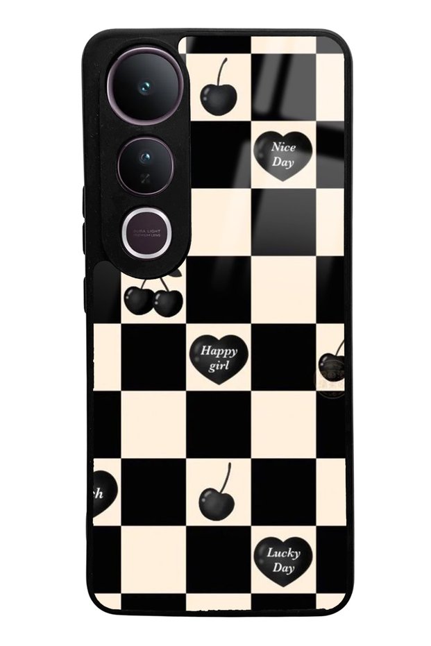 Vivo V50 Lite Compatible Happy Girls Designed Glossy Phone Case