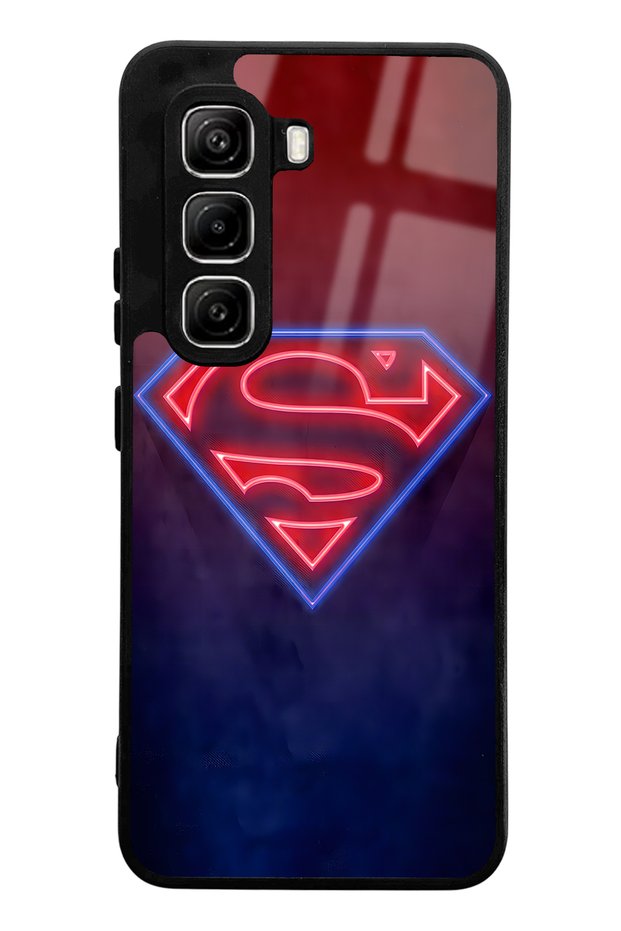 Infinix Hot 50 Pro Neon Superman Design Glossy Phone Case Compatible