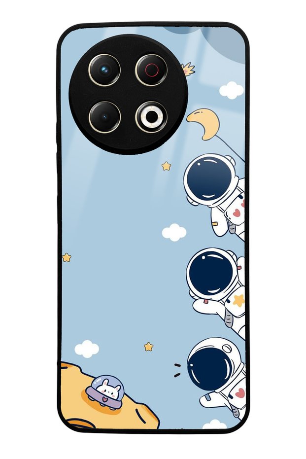 Tecno Spark 30 Pro Compatible Mini Astronaut Design Glossy Phone Case