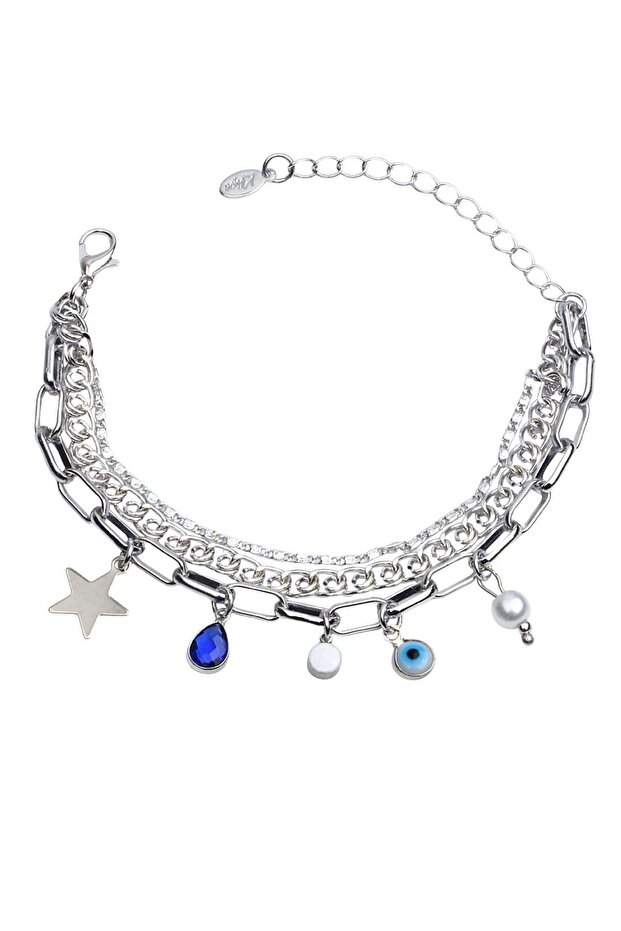 Blue Stone Detailed Multi Bracelet