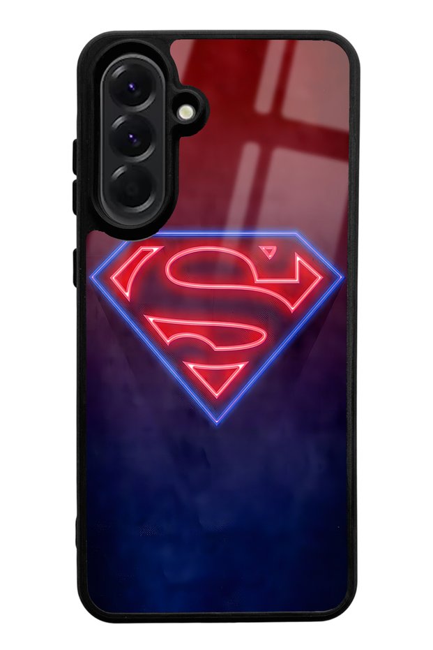 Samsung A56 Compatible Neon Superman Design Glossy Phone Case
