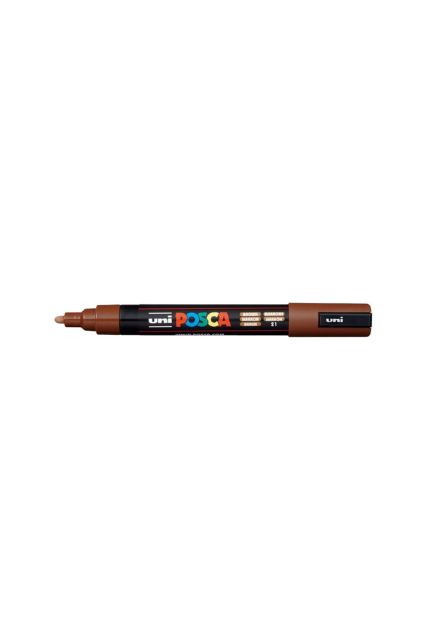 قلم تلوين UNIBALL POSCA (1.8-2.5) ذو أساس مائي، لون بني (N) (UNI-PC-5M)