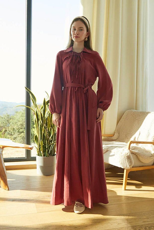 Fulya Elbise Kiremit - 4