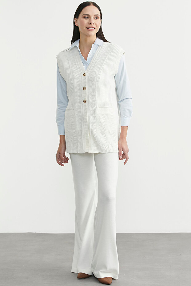 سترة تريكو بأزرار وجيوب - كومبلاك - 1