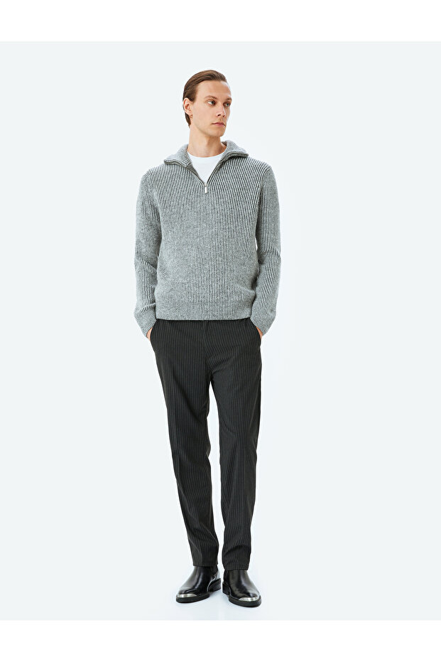 Grauer Herrenpullover (Modellcode: 5Wam70048Ht31) - 2
