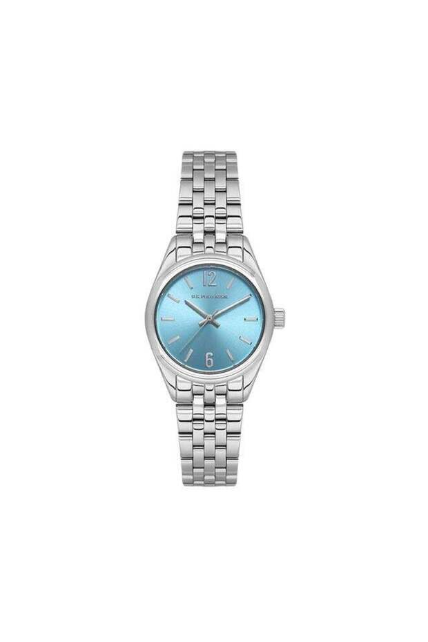 Novelties Blue Dial Silver Stainless Steel Bracelet Analog Watch for Women 28mm